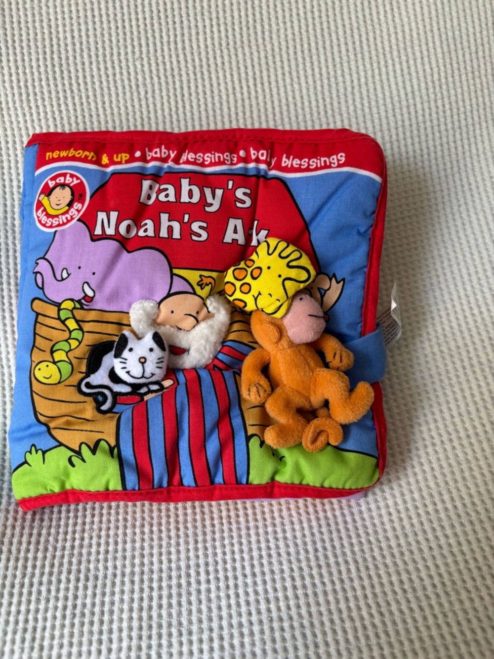 Baby Blessings Noah’s Ark Finger Puppet Book cloth 2003 GUC